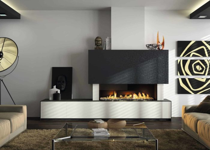 cheminée au gaz design sur mesure