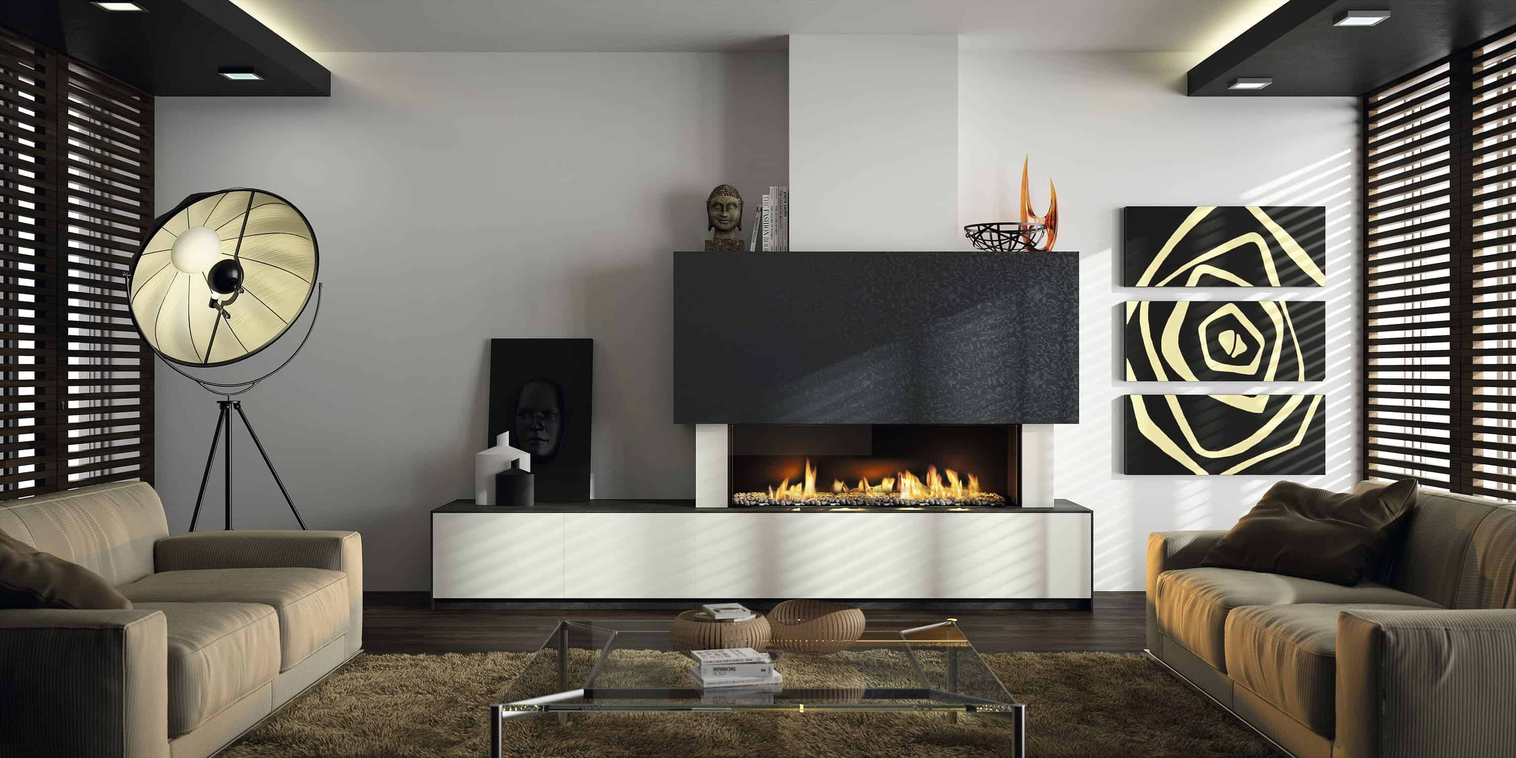 cheminée au gaz design sur mesure