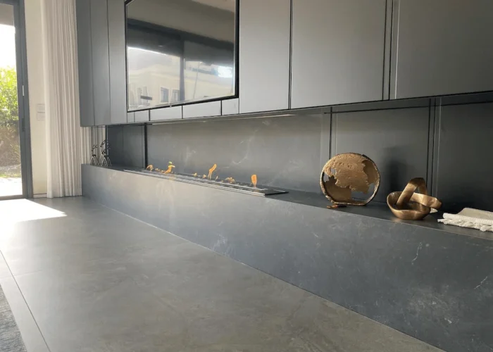 Cheminée bioéthanol contemporaine