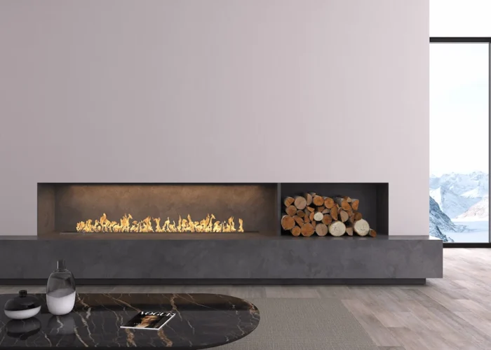 Cheminée bioéthanol intégrée