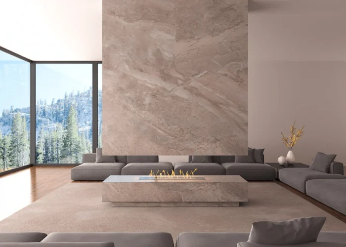 Cheminée bioéthanol marbre