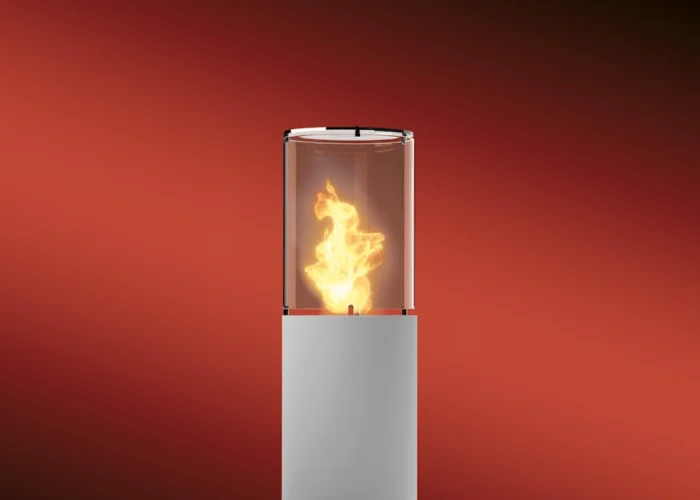 Poêle bioéthanol blanc