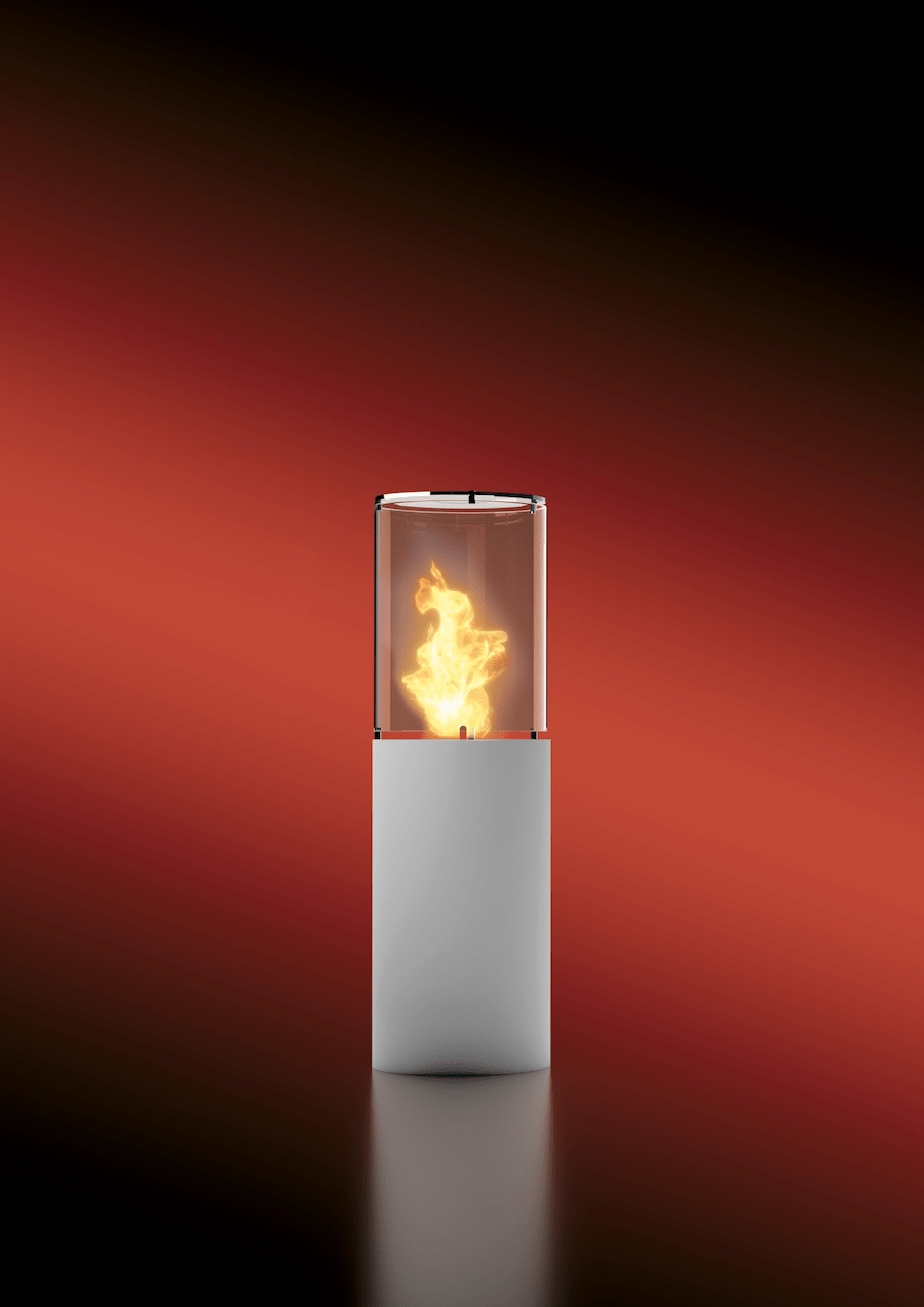 Poêle bioéthanol blanc