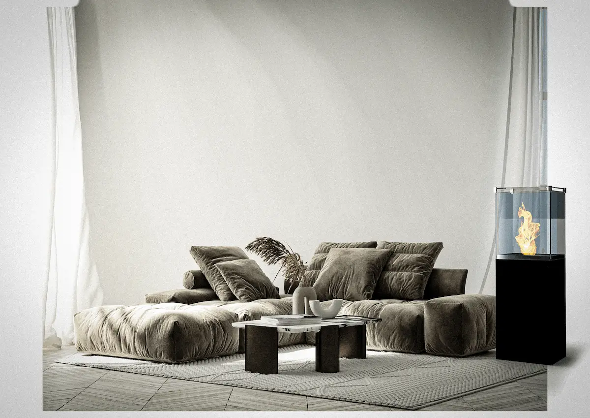 Poêle bioéthanol design salon