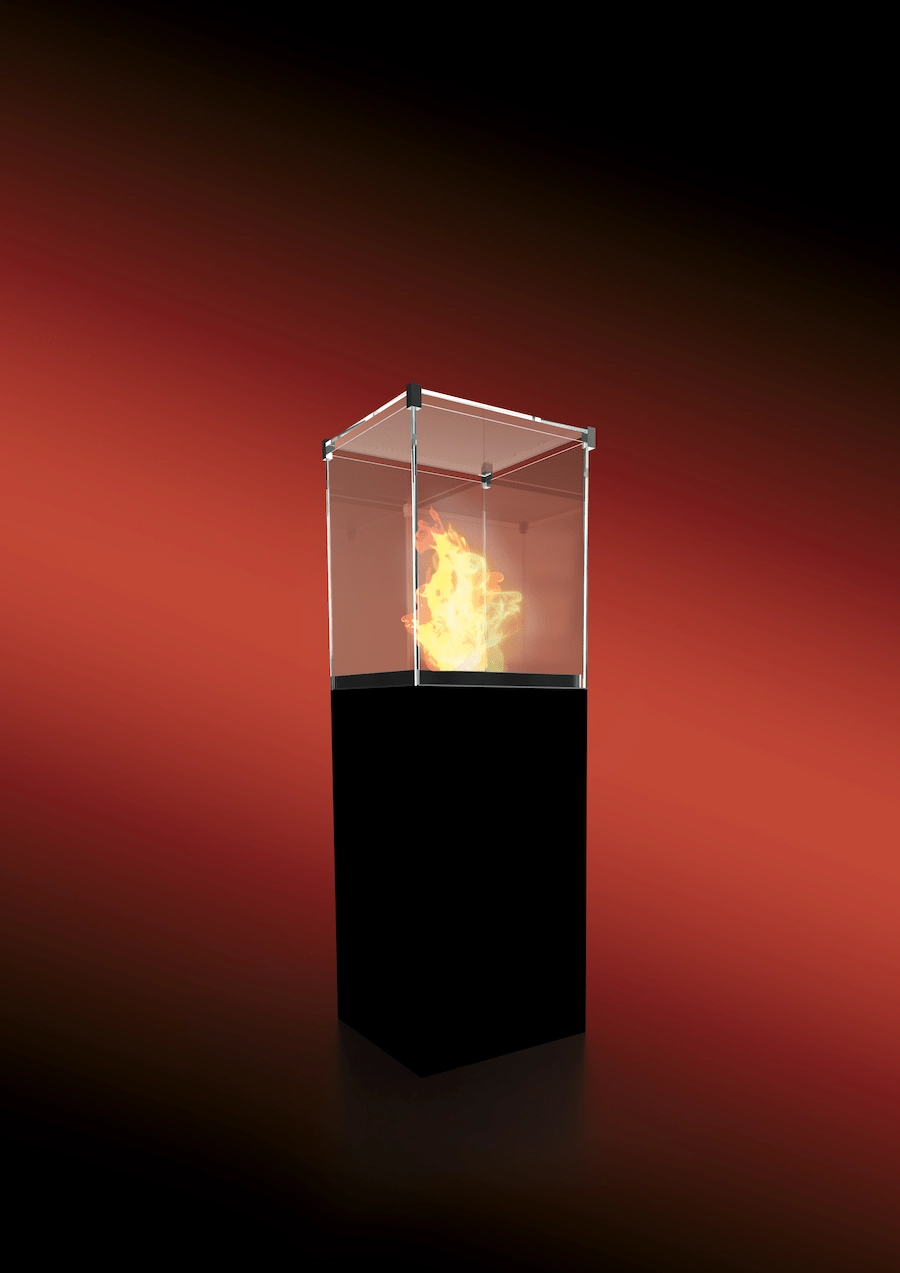 Poêle bioéthanol salon noir et verre