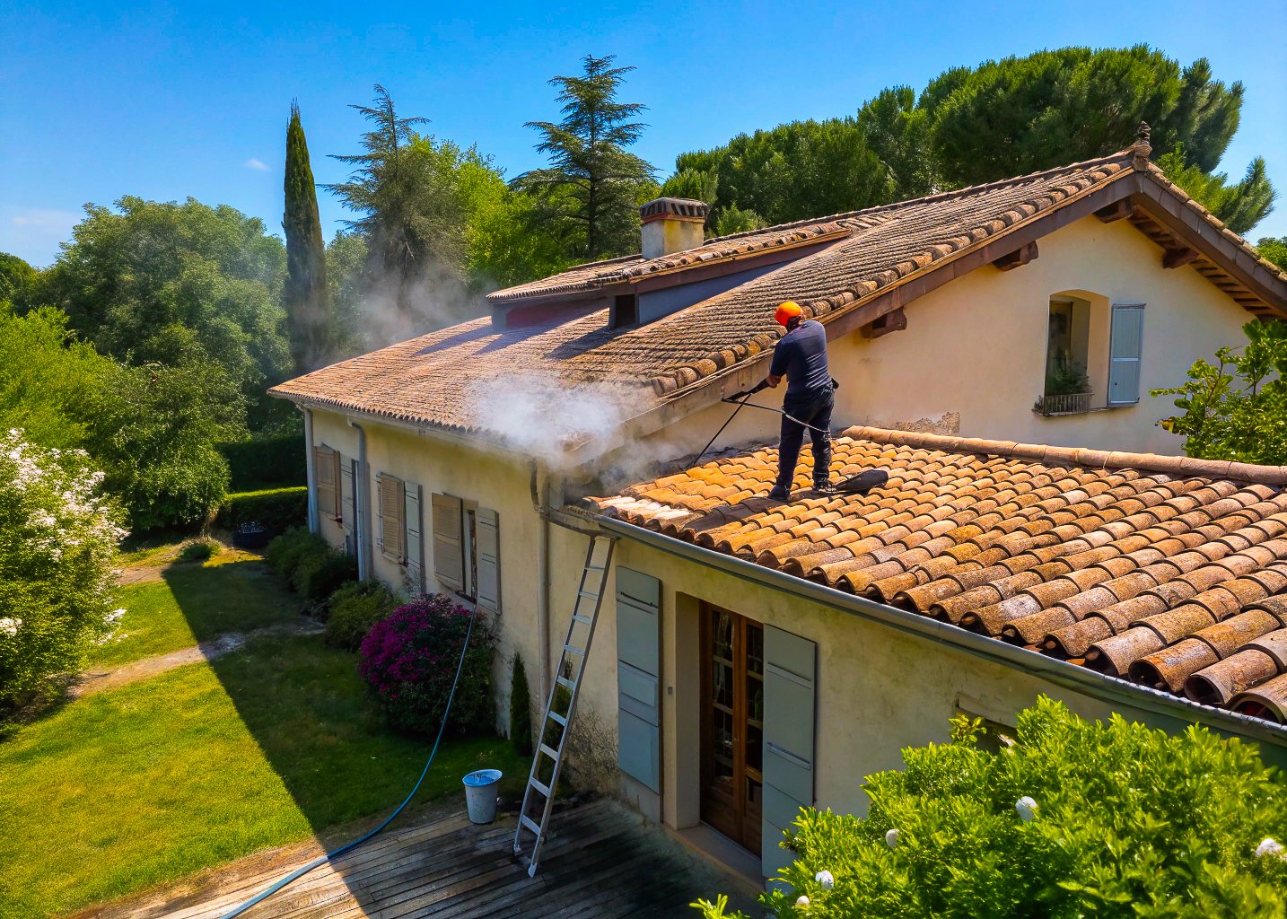 demoussage toiture vapeur bordeaux